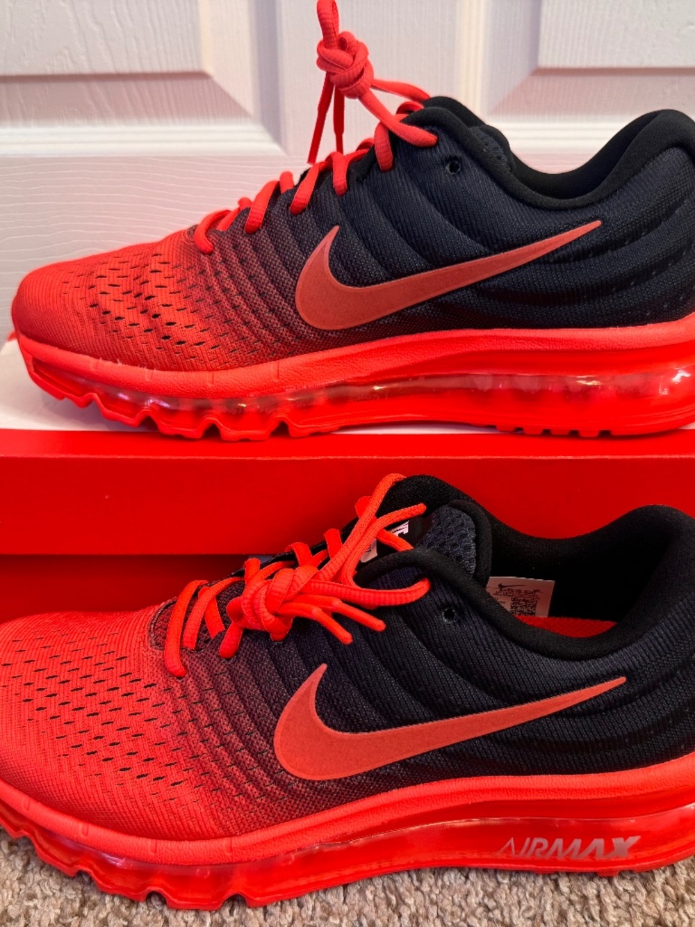 Nike Air Max 2017 Crimson Total Crimson 849559-600 Mens 8.5 / Womens 10